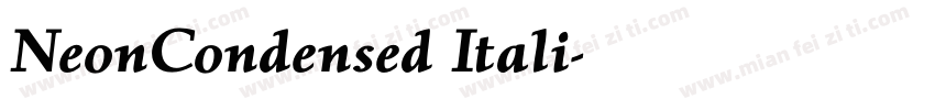 NeonCondensed Itali字体转换